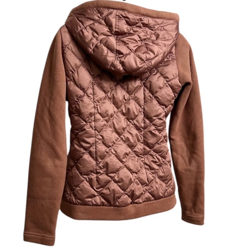 Eddie Bauer Puffer Quilted Jacket X-Small Misty Rose Goose Down Hooded - Picture 7 of 10